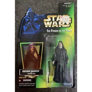 1996 Kenner Star Wars Power of the Force Emperor Palpatine w/Walking Stick NEW